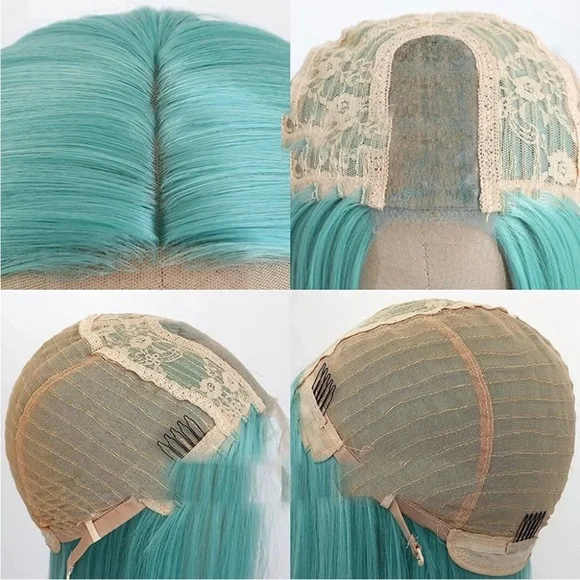 22” Straight Light Blue Lace T partWiG FOR BEAUTIFUL WOMAN NEW